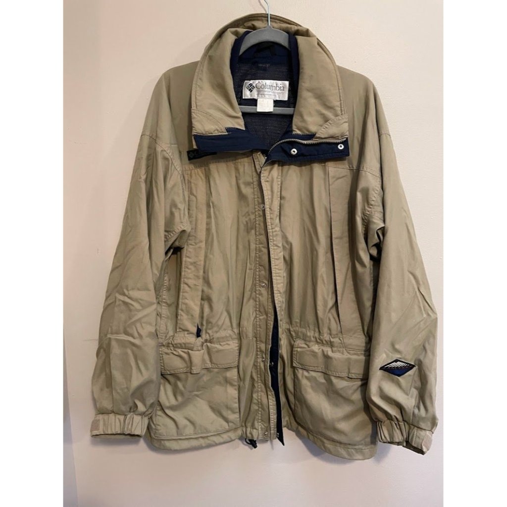 Vintage Columbia Men/Women's Tan/Khakis Omnitech Windbreaker